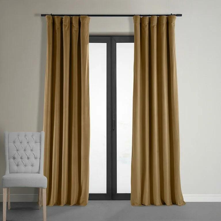 Amber Gold Signature Velvet Blackout Curtain