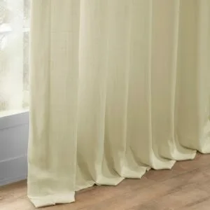 Cream Summer Linen Light Filtering Curtain Pair (2 Panels)