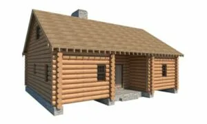 DIY Log Cabin House with Loft Plans - 5 Bedroom Cottage (1365 sq/ft) - Build You