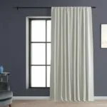 Off White Extra Wide Performance Linen Hotel Blackout Curtain