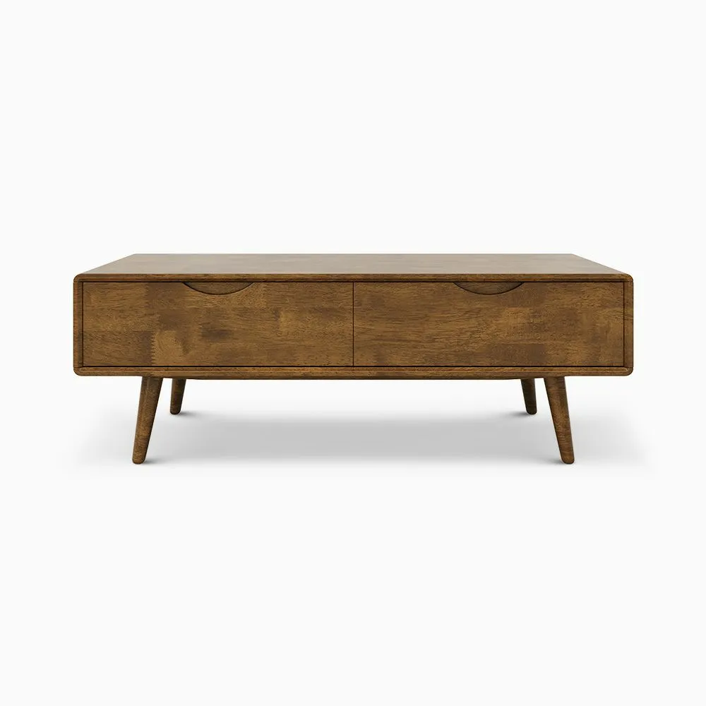 Mid-century Tipping Drawer Coffee Table, 47.2