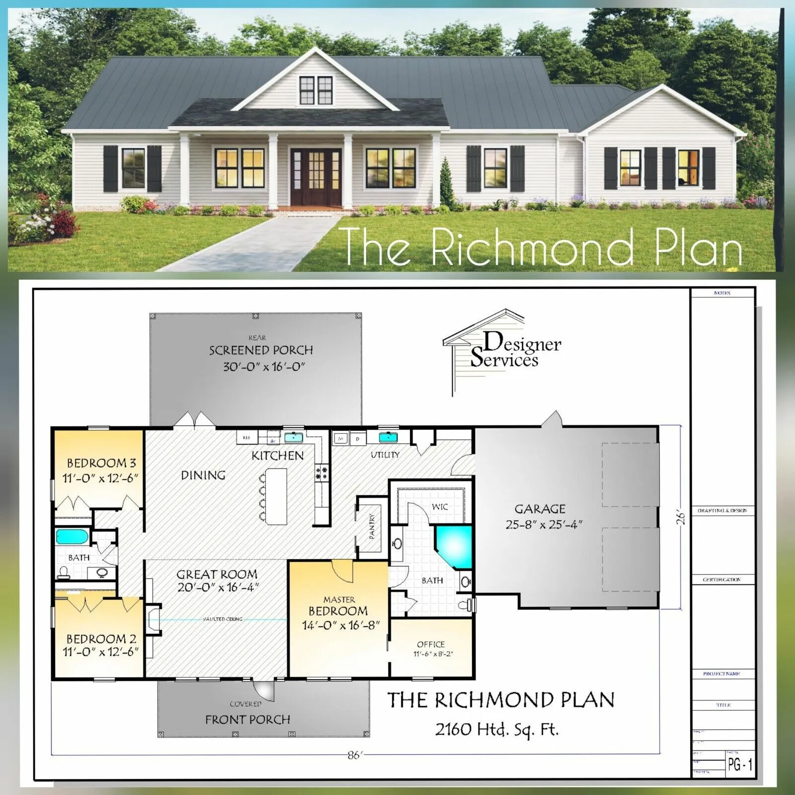 2160 Sq Ft Richmond House Plan