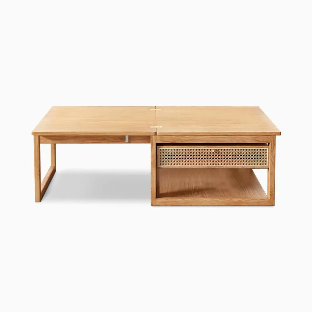 Modern Folding Coffee Table Set With Storage, 47.2