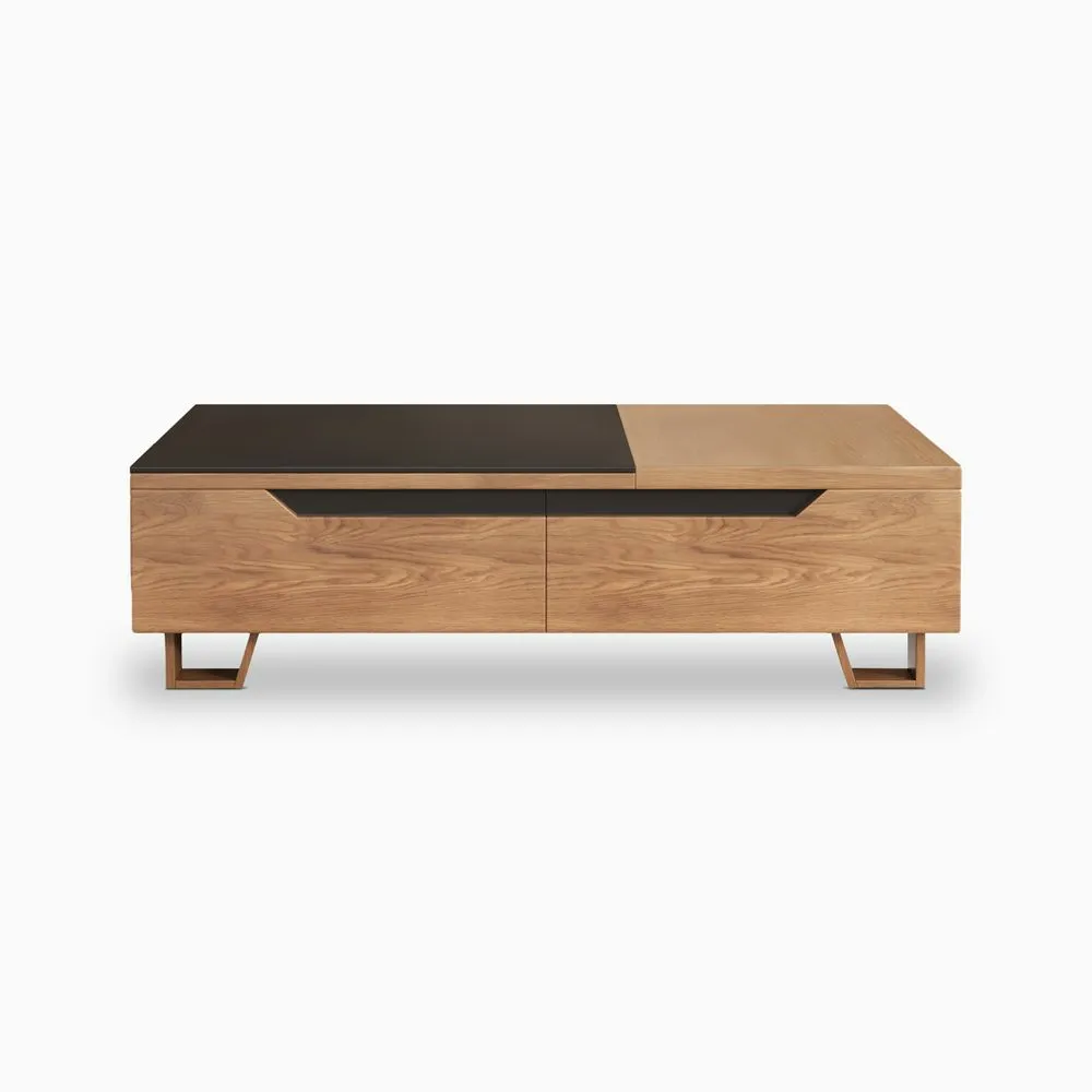 Modern Lift Top Coffee Table With Drawers, 47.2
