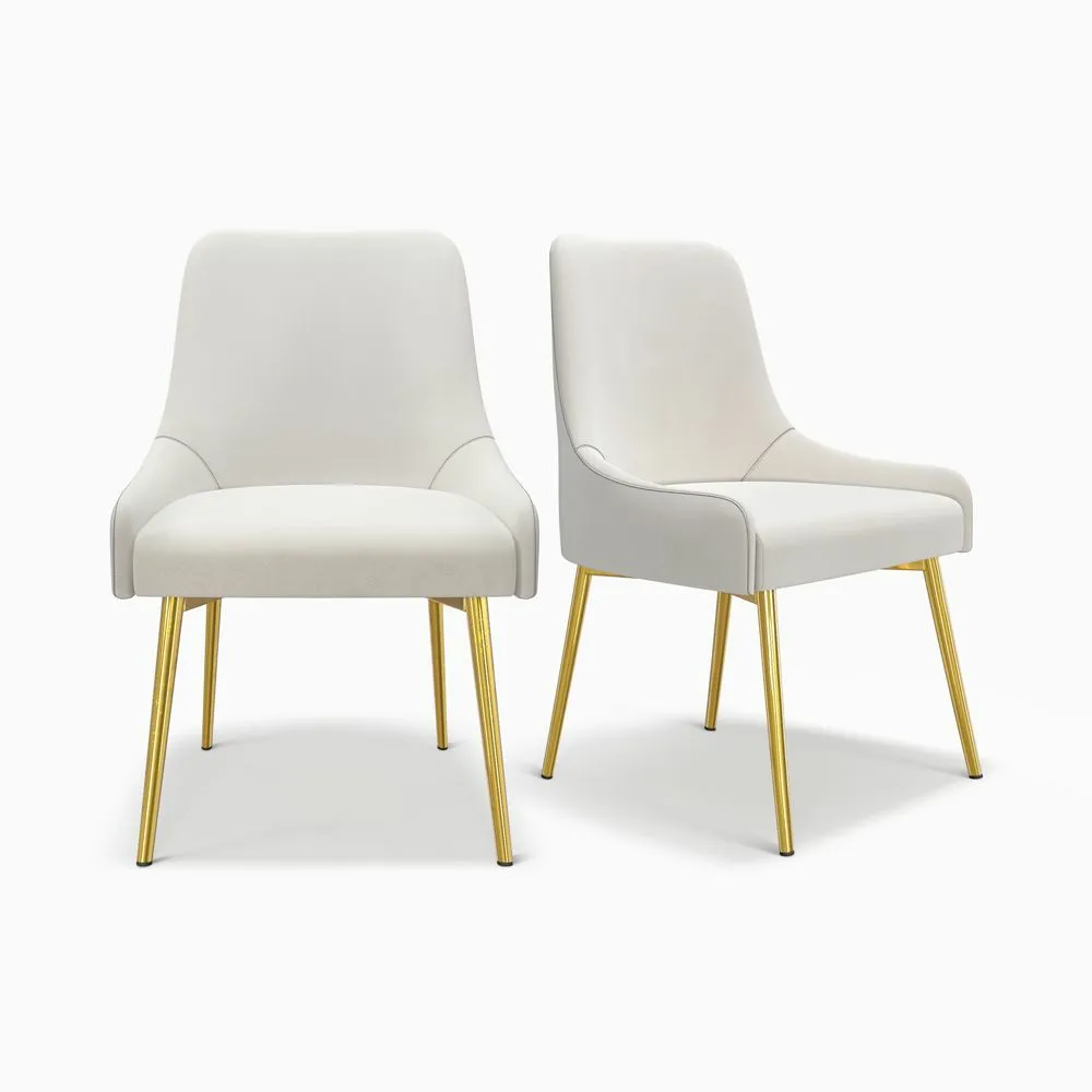 Modern Velvet Dining Chairs, Set of 2