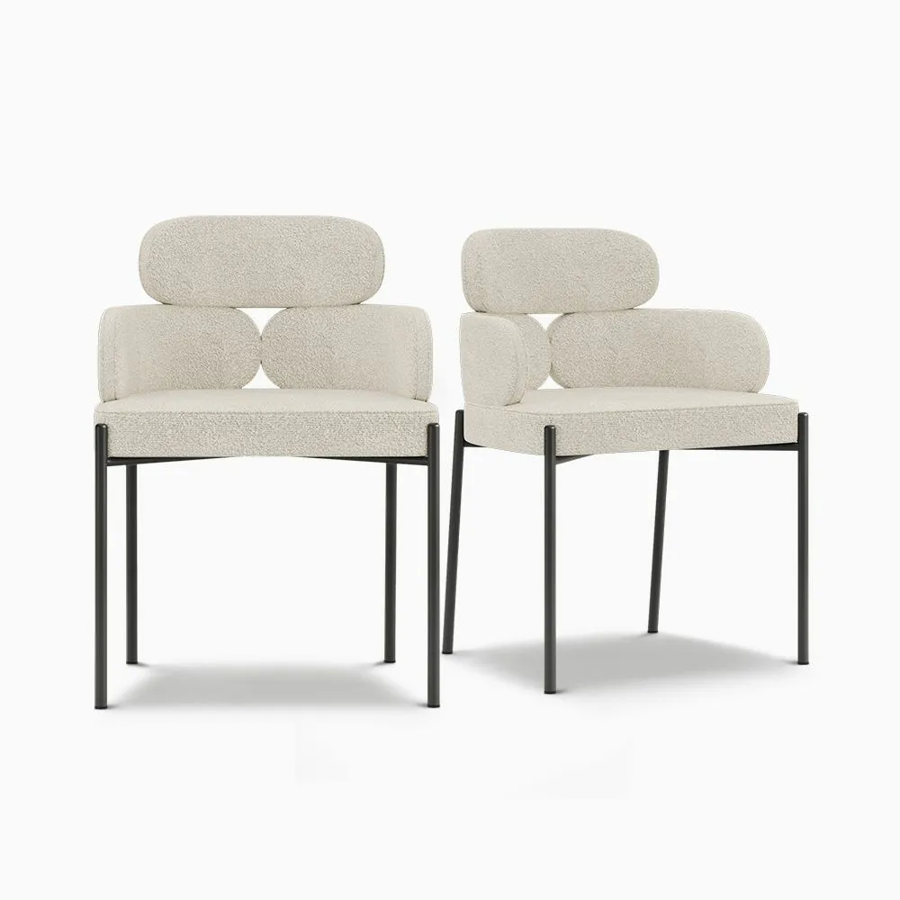 Modern Upholstered Dining Chairs, Set of 2