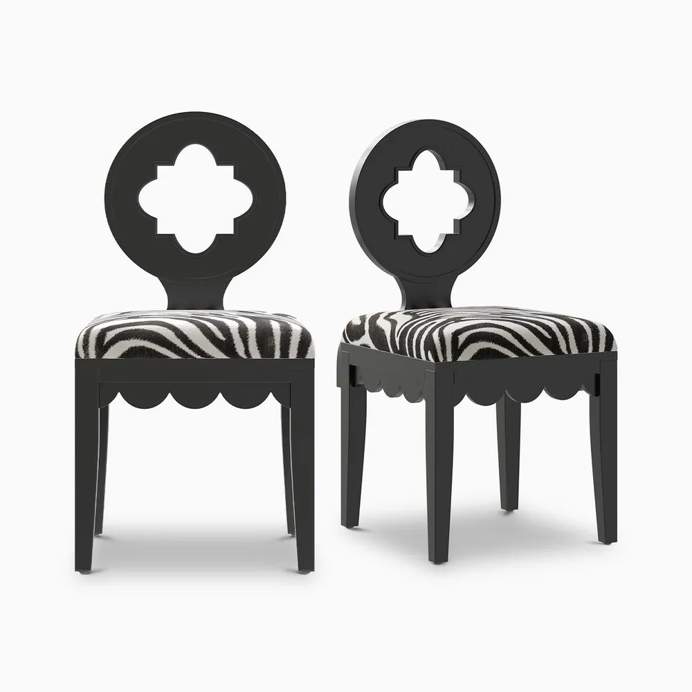 Quatrefoil Dinig Chairs, Set of 2