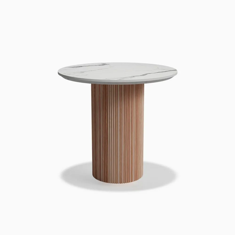 Japandi Round Small Dining Table for 2 Person, 31