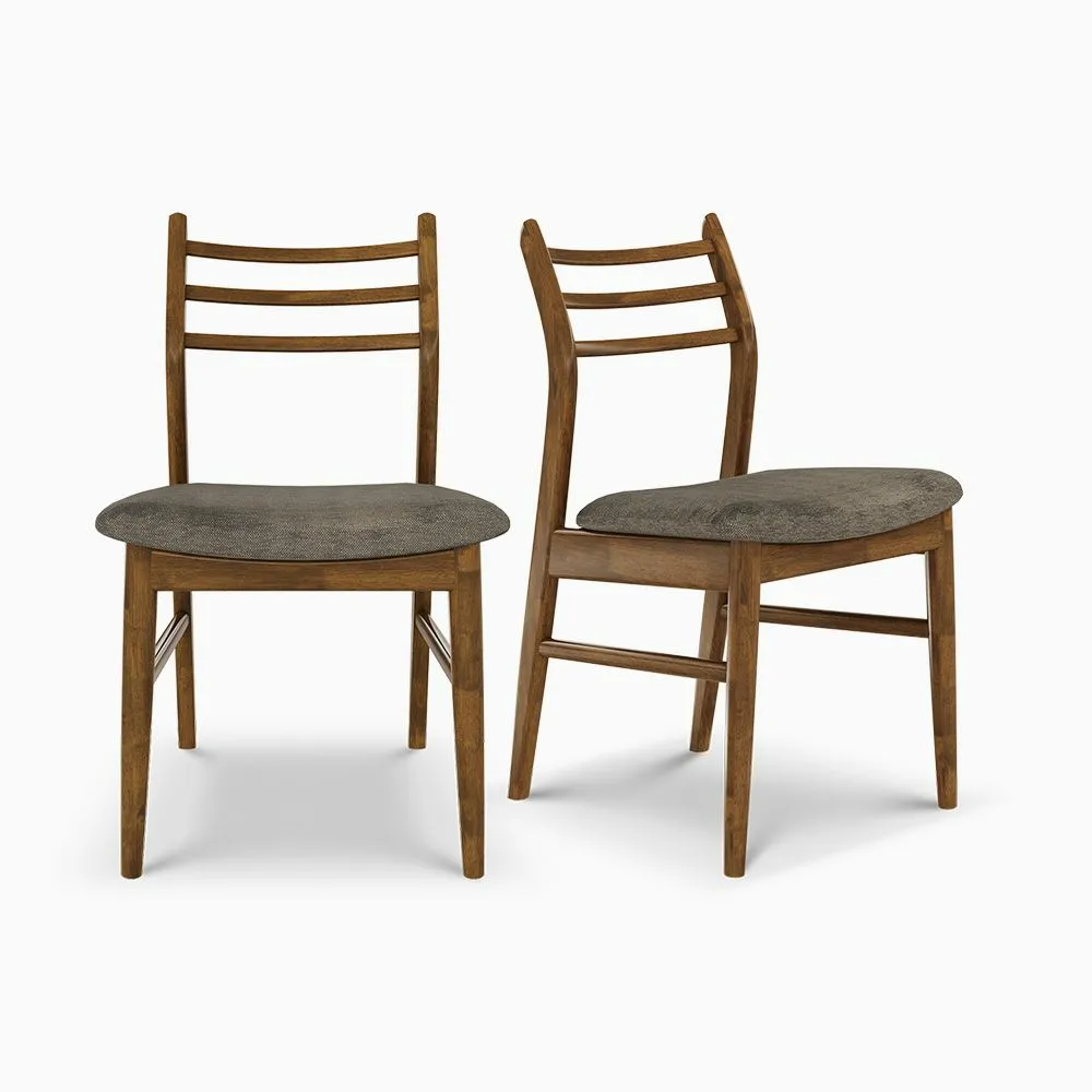 Mid-century Solid Wood Accent Chair, Set of 2