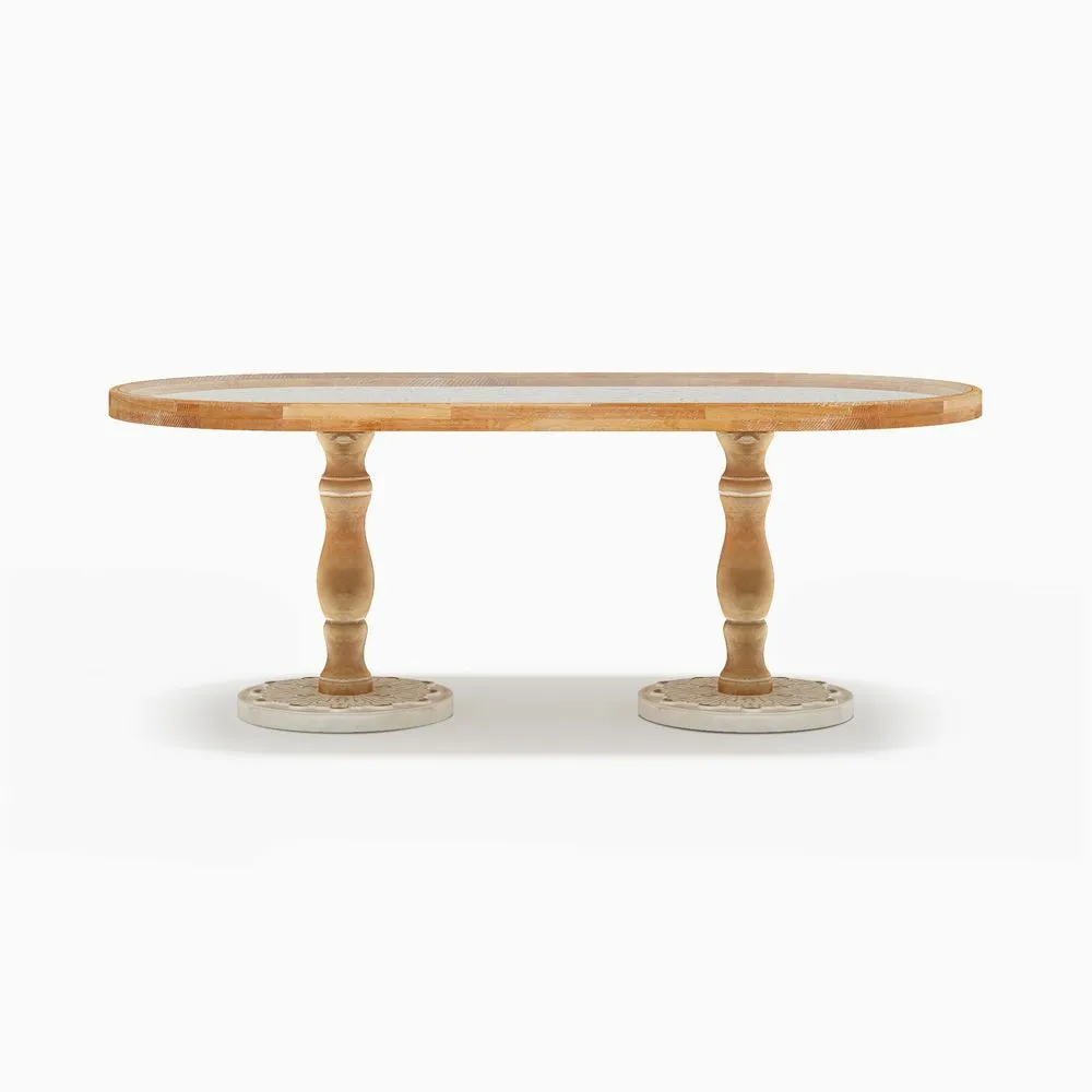 Arcadia Carving Patterns Coffee Table, 47.2