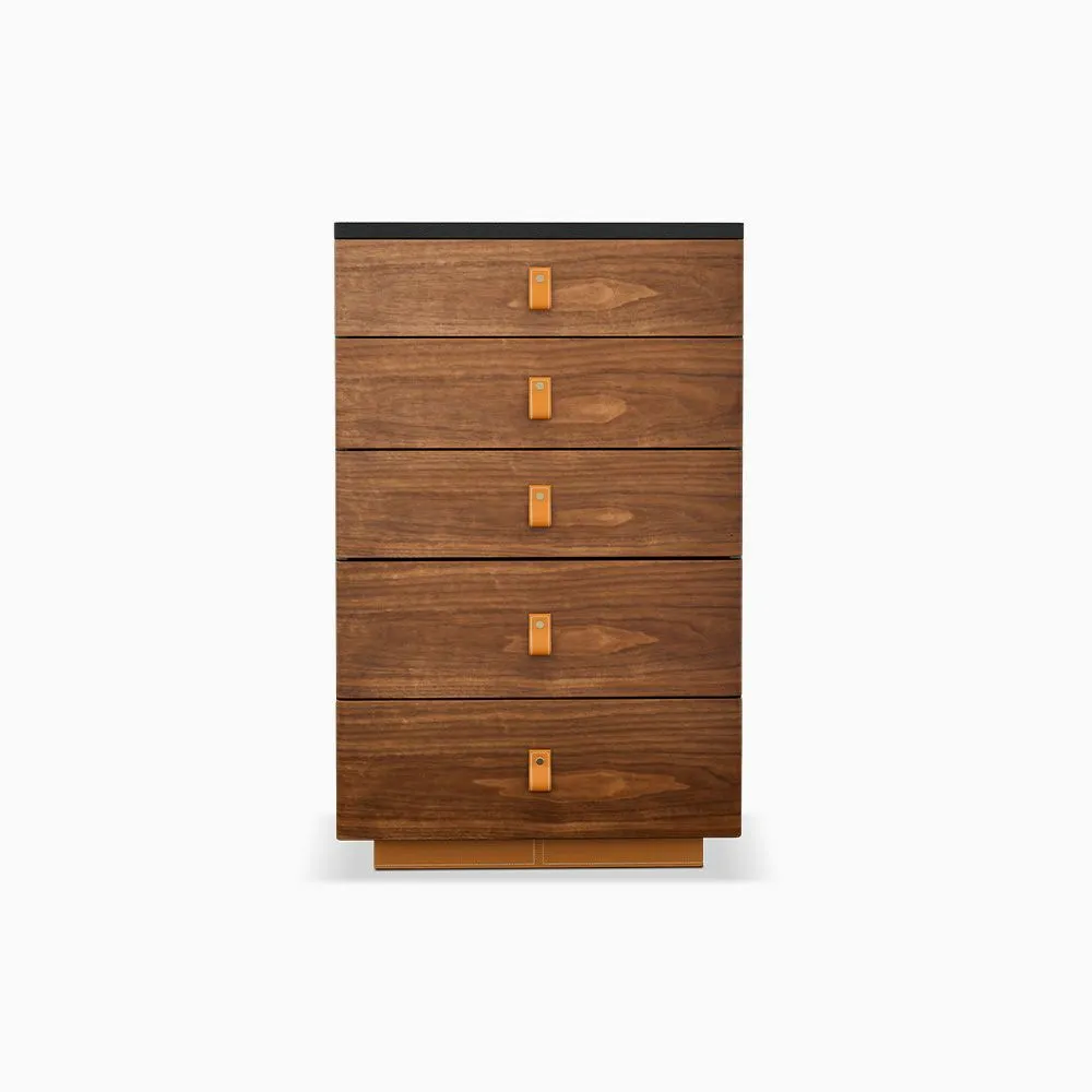 Modern Dresser Cabinet With Leather Handles, 23.6
