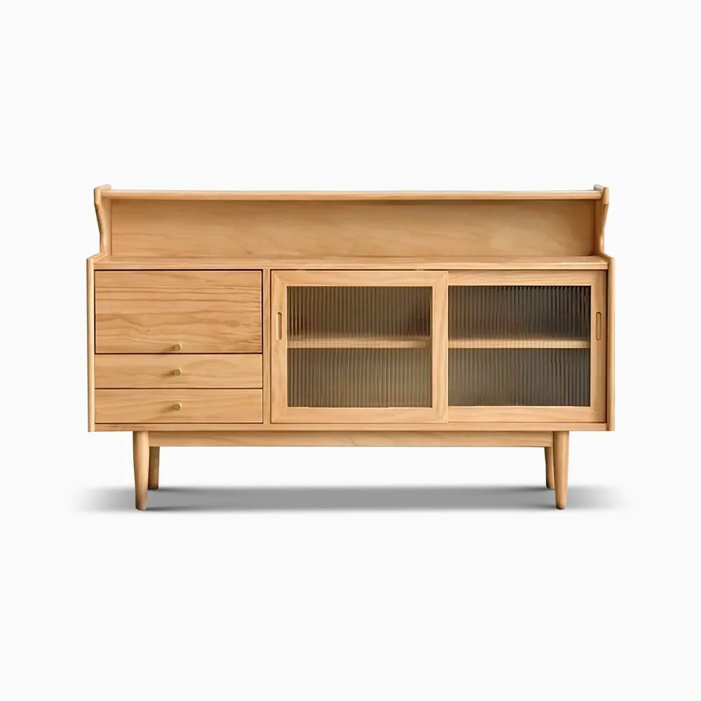 Modern Solid Wood Sideboard Buffet, 47.2