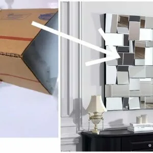 Watch - New DOLLAR TREE MEETS AMAZON Idea! TRANSFORM YOUR WALLS WITH A LARGE Mirror IDEA!