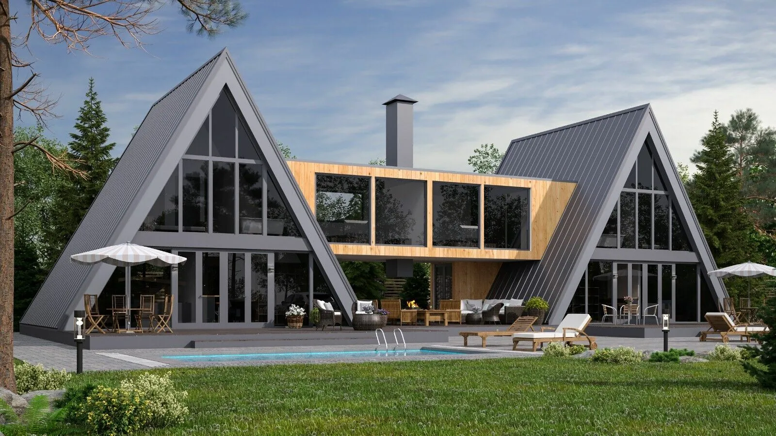 A-Frame House Architecture Plans PDF Download