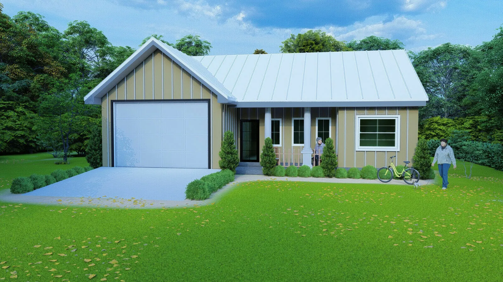 Modern Ranch House Plans with Free CAD