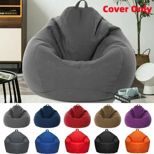 Large Bean Bag Chair Cover Indoor For Adults Kids Lazy Lounger Couch Sofa Cover
