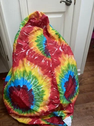 rainbow bean bag chair cover EUC