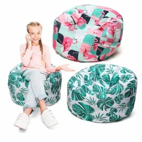 2 Pcs Storage Bean Bag Chair Cover for Kids 24