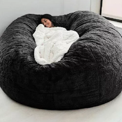 7FT Giant Bean Bag Sofa Living Room Chair Memory Soft Protect Cover No Filling
