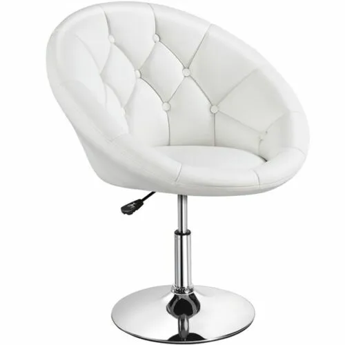 Modern Round Tufted Height Adjustable Kitchen Island Chairs Vanity stools 1pcs