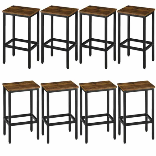 Set of 8 26 Inches Height Kitchen Breakfast Bar Stools Industrial Bar Stools