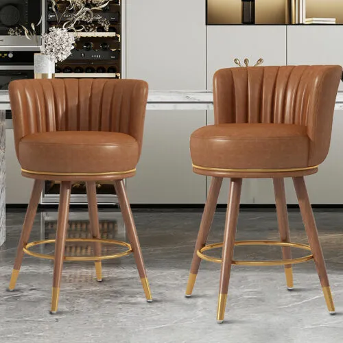 Swivel Bar Stools Set of 2/4 Counter Height Stool Kitchen Barstool Dining Chairs