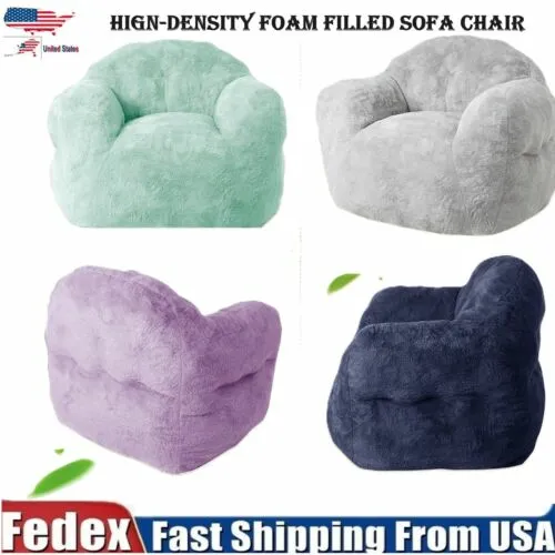 2 Size Large Bean Bag Chair Indoor 37.5Lb filling Foam Filled Lounger Couch Sofa