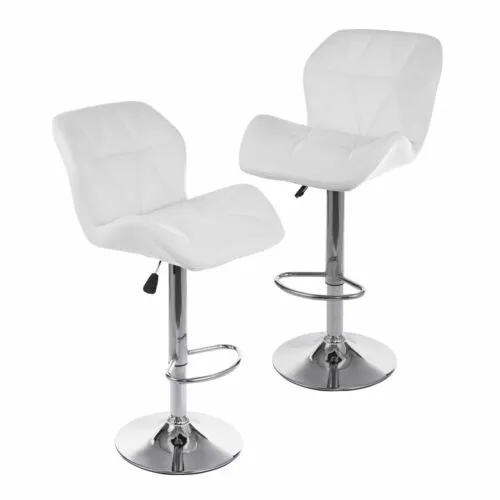 2pcs Adjustable Modern Swivel Bar Stools Dining Chair Counter Height Stool