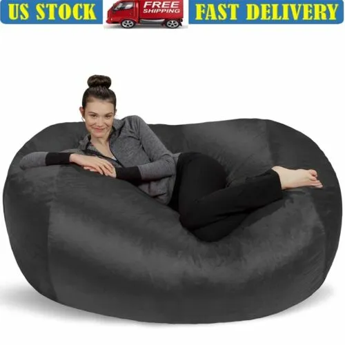 6 ft Bean Bag Chair Memory Foam Lounger Sofa Living Room Kids Adults Comfortable