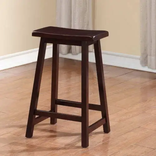 Backless Wood Counter Stool, 24