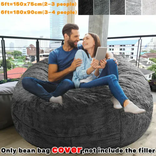 Bean Bag Chair Cover Lazy Sofa Soft Bed Cover for Adults(Cover Only,No Filler)