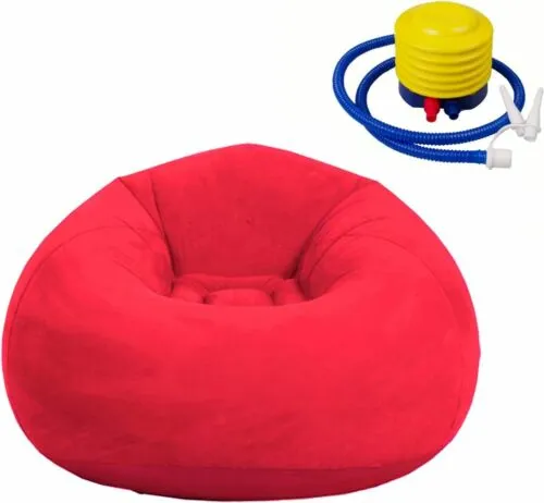 Bean Bag Chair, Outdoor Living Room 4-inch Foot Pump for Kids and Adults