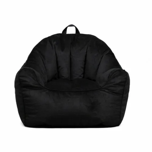 Best seller Hug Bean Bag Chair, Black Plush, Soft Polyester, 3 feet