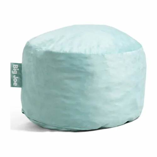 Big Joe Fuf Small Foam Filled Bean Bag Chair, Turquoise Plush, Soft Polyester