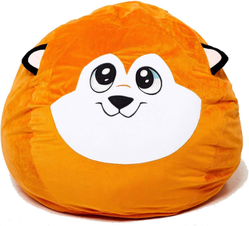 Extra Large Animal Bean Bag Chair Cover and Soft Toy and Linen Storage Organizer