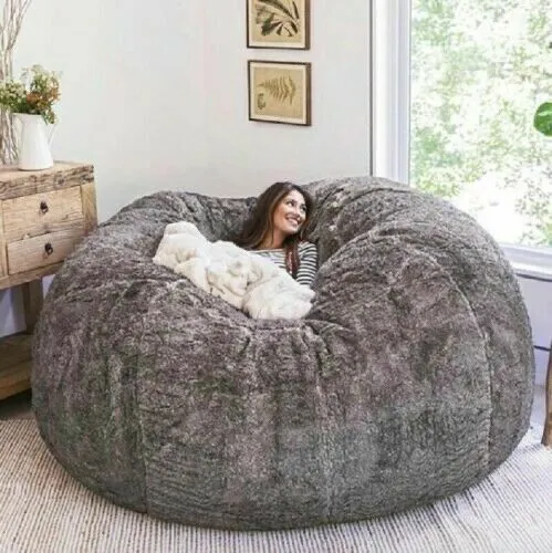 GIANT 5ft/150cm Bean Bag - Solid Cover Fashion Sofa No Beans No Liner Bed