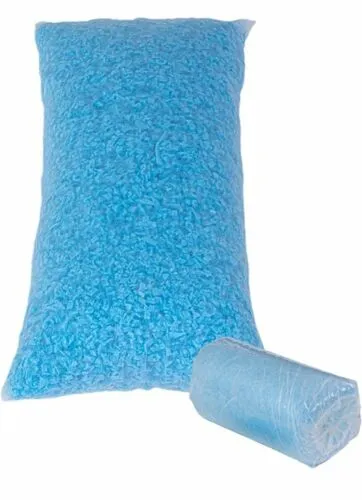 Molblly Bean Bag Filler Foam 2.5lbs Blue Premium Shredded Memory Foam Filling