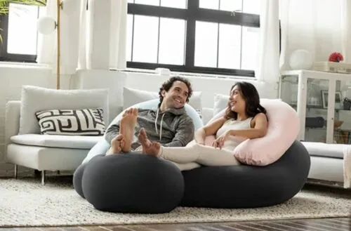 Moon Pod Bean Bag Chair, Footrest and Back Support