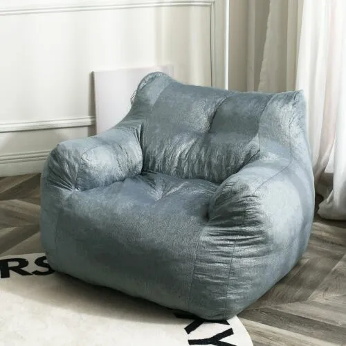 N&V Bean Bag Chairs High Density Foam Filling Sofa, Bean Bags Sofa for Adults