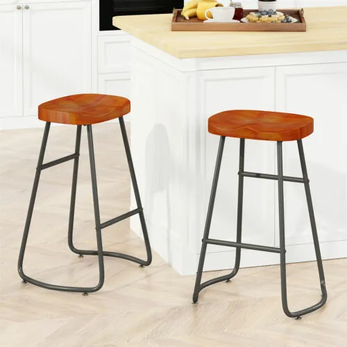 Set of 2 29.5'' Bar Stools Bar Chair Modern Kitchen Counter Height Dining Chair
