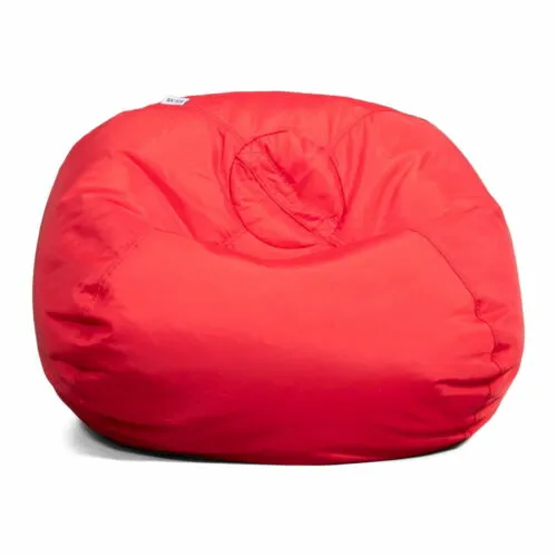 Smartmax Classic Bean Bag Chair with Handles and Safety Zipper, Red