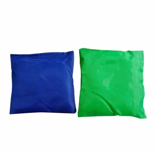 2pcs Heavy Duty Bean Bag Waterproof Game Beanbags for Kids Playing (Blue &