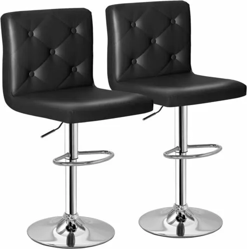 Adjustable Bar Stools with Back, Bar Height Stools for Kitchen Counter