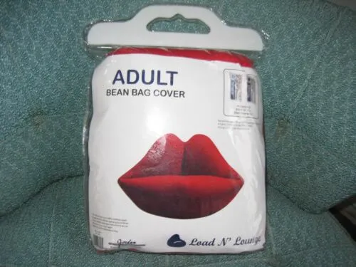 Brand new Load and N n' Lounge Jordan Adult Bean bag cover Hot Red Lips