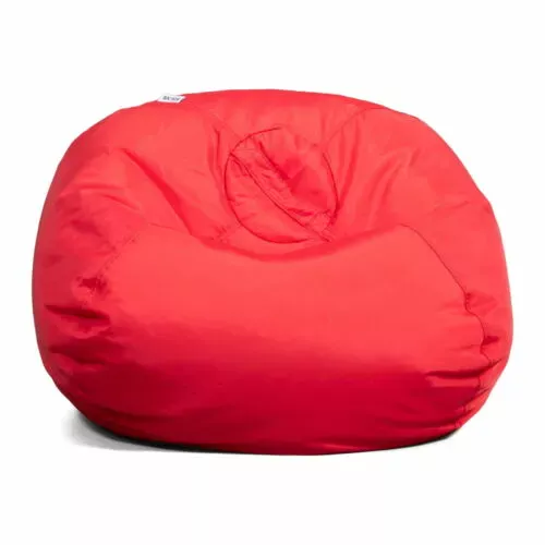 Classic Bean Bag Chair with Handles and Safety Zipper Red