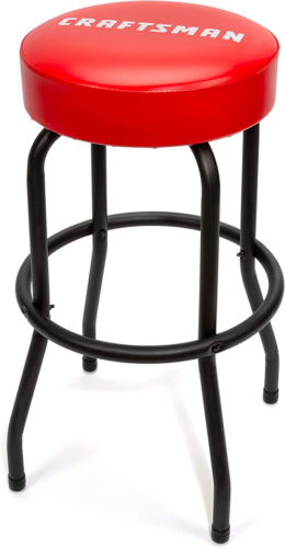 Craftsman Fixed Height Work Shop Stool, 28.5-Inches Tall, Rip-Resistant Padded V