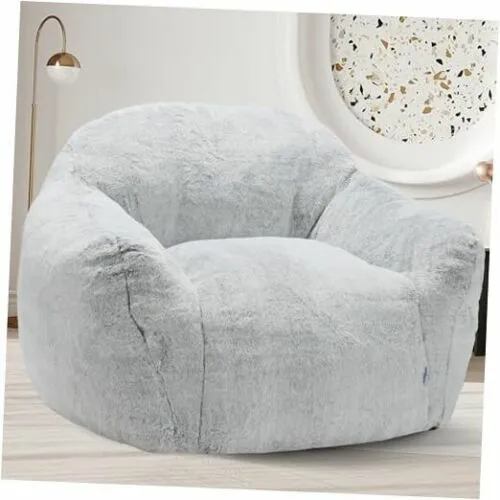 Giant Bean Bag Chair,Bean Bag Sofa Chair with Armrests, Bean Bag Light Grey
