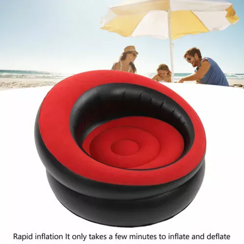 Inflatable Couch Flocking Air Sofa Simple Inflatable Chair for Living Room