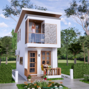 10x20 Feet Small House 3x6 Meter 1 Bed 2 Baths Shed Roof PDF Plan (A4 Hard Copy)
