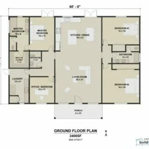 40' x 60' Modern House Architectural House Plans 4 Bedroom - PDF Download